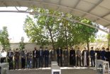 عطر افشانی مزار شهدا با حضور ادارات شهرستان هریس